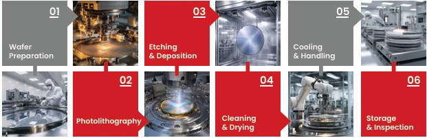Semiconductor Fabrication Stages Process Grid