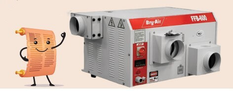 Bry-Air Dehumidifier with mascot